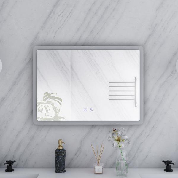 Maidstone - Orionis 28 by 20 Inch Rectangle Lighted Mirror with Anti-Fog