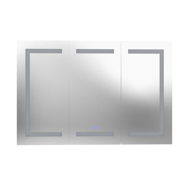 Maidstone - Breccan 36 by 24 Inch Triple Door LED Medicine Cabinet