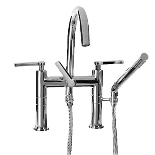 Sigma - Contemporary Deckmount Tub Filler With Handshower Stella
