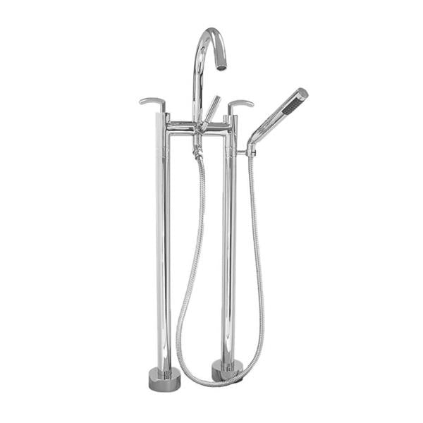 Sigma - Two-Hole Contemporary Floormount Tub Filler Trim Prana