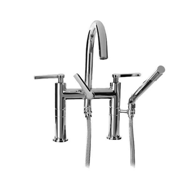 Sigma - Contemporary Deckmount Tub Filler With Handshower Capella