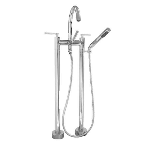 Sigma - Contemporary Floormount Two-Hole Tub Filler Trim Capella