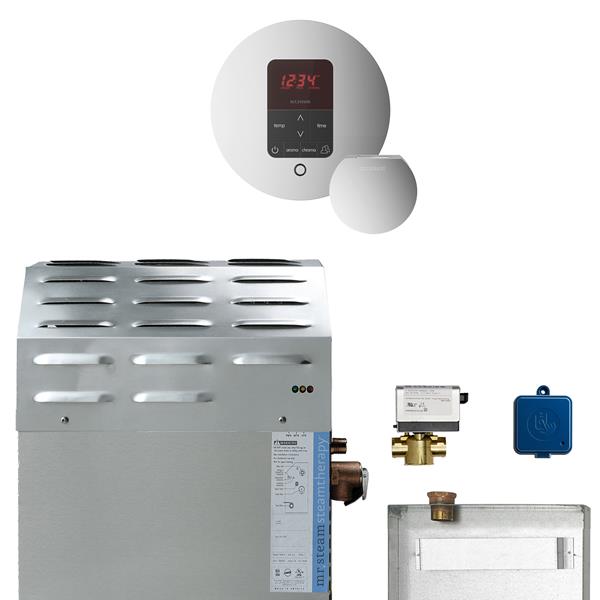 Mr. Steam - Super (Butler) 12 Kw (12000 W) Steam Shower Generator Package With Itempoplus Control Round