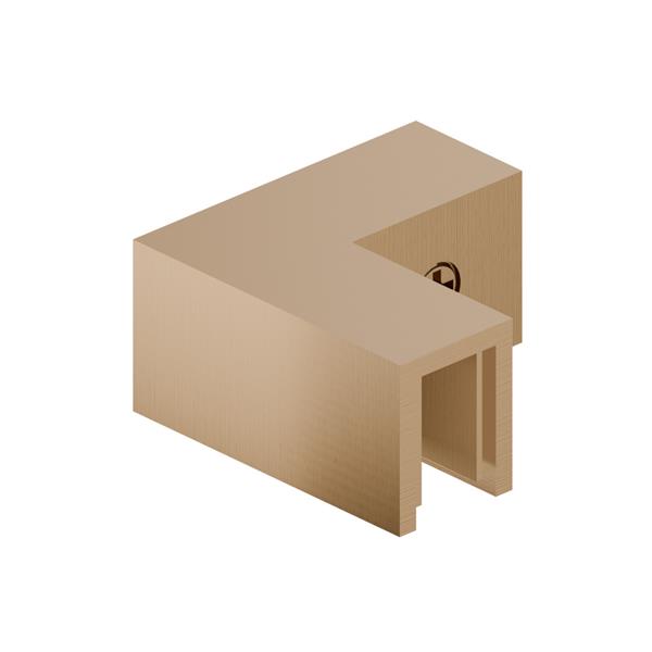 Flusso - 90 Degree Glass to Glass Sleeve Over Clamp