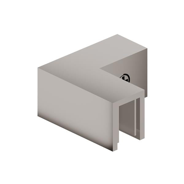Flusso - 90 Degree Glass to Glass Sleeve Over Clamp