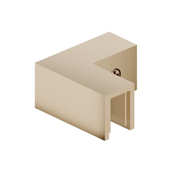 Flusso - 90 Degree Glass to Glass Sleeve Over Clamp