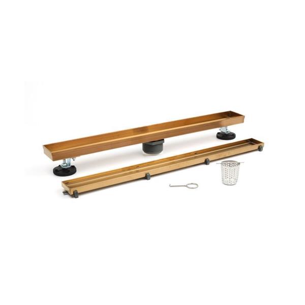 Flusso - 24 Inch Tile Insert Linear Drain with 2 Inch Outlet