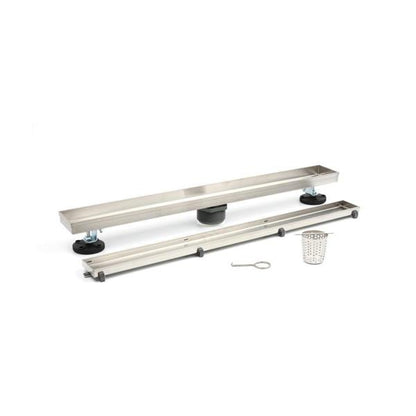 Flusso - 24 Inch Tile Insert Linear Drain with 2 Inch Outlet