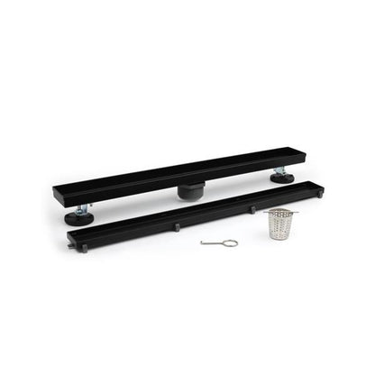 Flusso - 24 Inch Tile Insert Linear Drain with 2 Inch Outlet