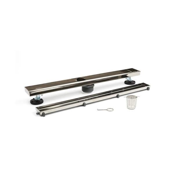 Flusso - 24 Inch Tile Insert Linear Drain with 2 Inch Outlet