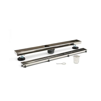 Flusso - 24 Inch Tile Insert Linear Drain with 2 Inch Outlet
