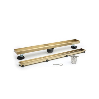 Flusso - 24 Inch Tile Insert Linear Drain with 2 Inch Outlet