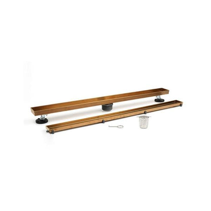 Flusso - 32 Inch Tile Insert Linear Drain with 2 Inch Outlet