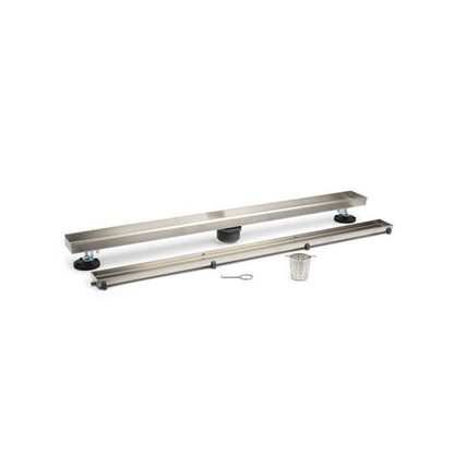 Flusso - 32 Inch Tile Insert Linear Drain with 2 Inch Outlet