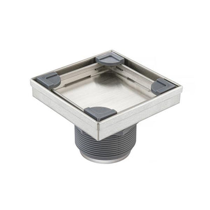 Flusso - 4 Inch Tile Insert Floor Drain with 2 Inch Outlet