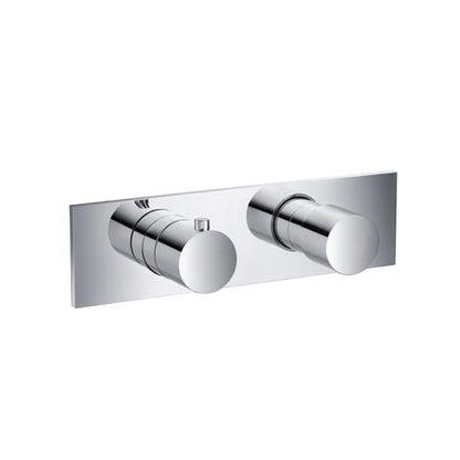 Flusso - 3/4 Inch Horizontal Thermostatic Shower Valve & Trim - 3 Output
