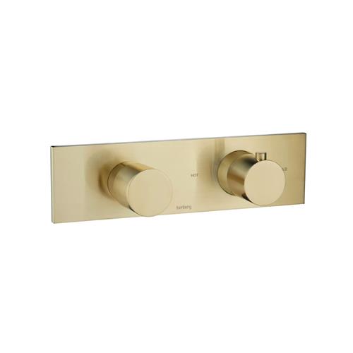 Flusso - 3/4 Inch Horizontal Thermostatic Shower Valve & Trim - 3 Output