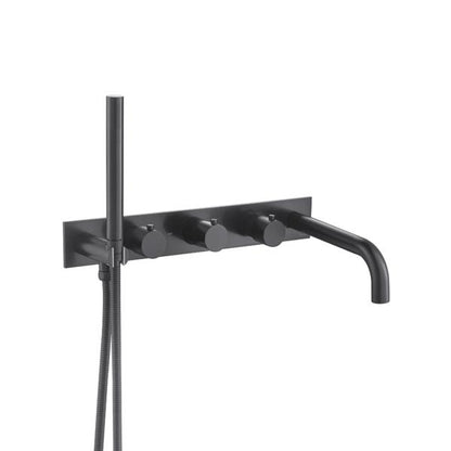 Flusso - Wall Mount Tub Filler With Hand Shower