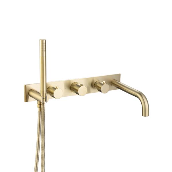 Flusso - Wall Mount Tub Filler With Hand Shower