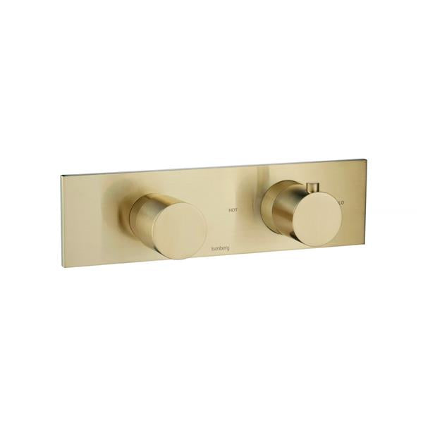 Flusso - 3/4 Inch Horizontal Thermostatic Shower Valve & Trim - 1 Ouptut