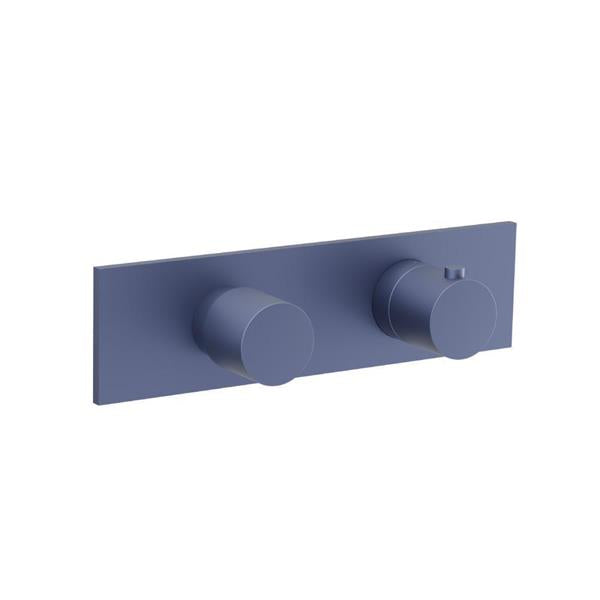 Flusso - 3/4 Inch Horizontal Thermostatic Shower Valve & Trim - 3 Output