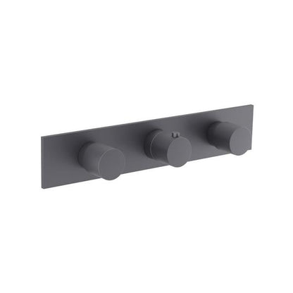 Flusso - 3/4 Inch Horizontal Thermostatic Valve with 2 Volume Controls &  Trim