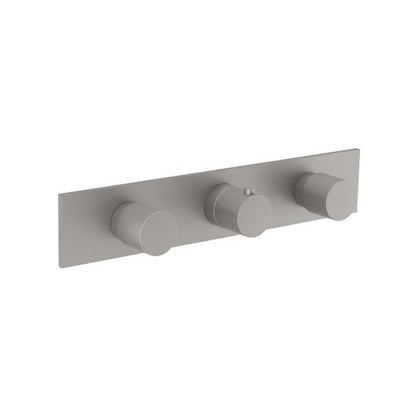 Flusso - 3/4 Inch Horizontal Thermostatic Valve with 2 Volume Controls &  Trim