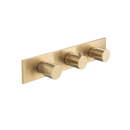 Flusso - Trim For Horizontal Thermostatic Valve with 2 Volume Controls
