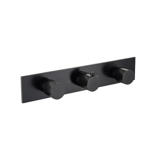 Flusso - Trim For Horizontal Thermostatic Valve with 2 Volume Controls