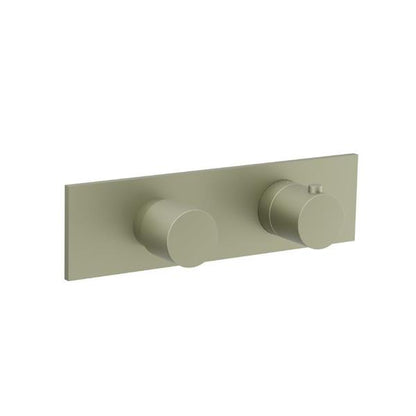 Flusso - 3/4 Inch Horizontal Thermostatic Shower Valve & Trim - 2 Output