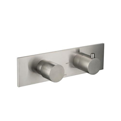 Flusso - 3/4 Inch Horizontal Thermostatic Shower Valve & Trim - 2 Output