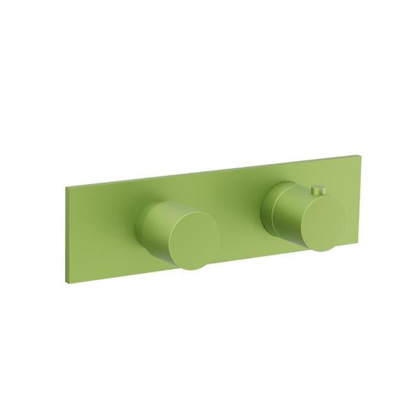 Flusso - 3/4 Inch Horizontal Thermostatic Shower Valve & Trim - 2 Output
