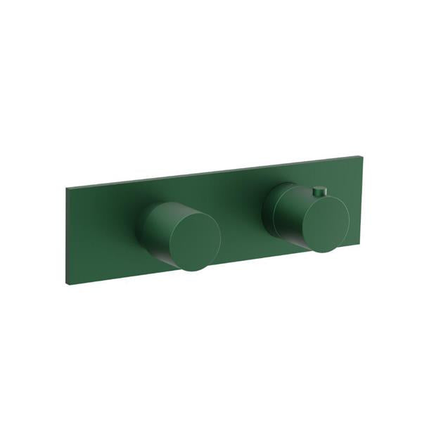 Flusso - 3/4 Inch Horizontal Thermostatic Shower Valve & Trim - 2 Output