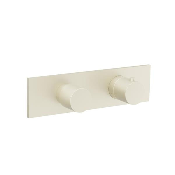 Flusso - 3/4 Inch Horizontal Thermostatic Shower Valve & Trim - 2 Output