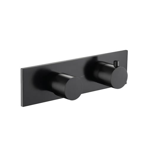 Flusso - 3/4 Inch Horizontal Thermostatic Shower Valve & Trim - 2 Output