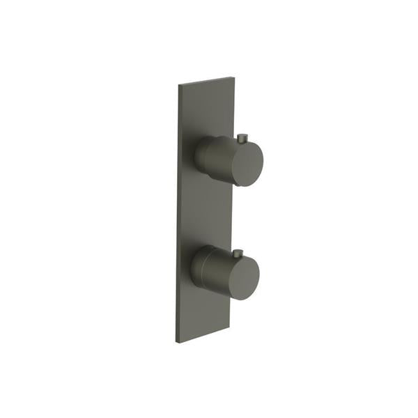 Flusso - 3/4 Inch Horizontal Thermostatic Shower Valve & Trim - 1- Output