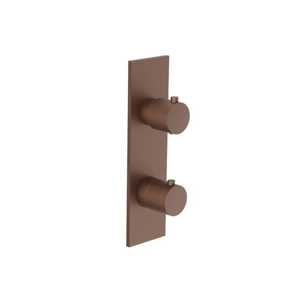 Flusso - 3/4 Inch Horizontal Thermostatic Shower Valve & Trim - 1- Output