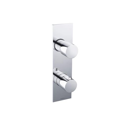 Flusso - 3/4 Inch Thermostatic Shower Valve & Trim  - 3-Output