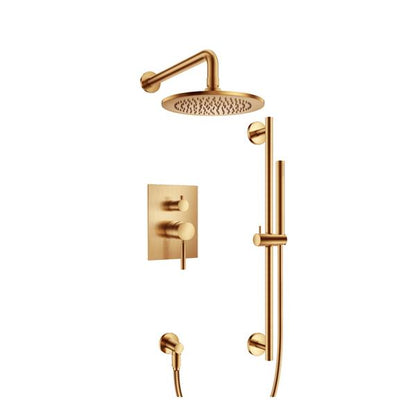 Flusso - Two Output Shower Set With Shower Head, Hand Held And Slide Bar