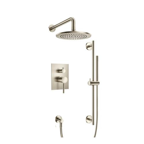 Flusso - Two Output Shower Set With Shower Head, Hand Held And Slide Bar