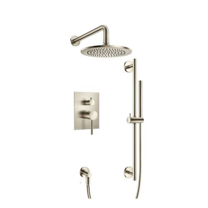 Flusso - Two Output Shower Set With Shower Head, Hand Held And Slide Bar