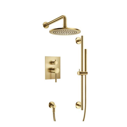 Flusso - Two Output Shower Set With Shower Head, Hand Held And Slide Bar