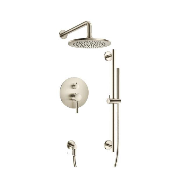 Flusso - Two Output Shower Set With Shower Head, Hand Held And Slide Bar