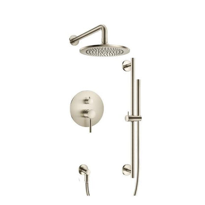 Flusso - Two Output Shower Set With Shower Head, Hand Held And Slide Bar