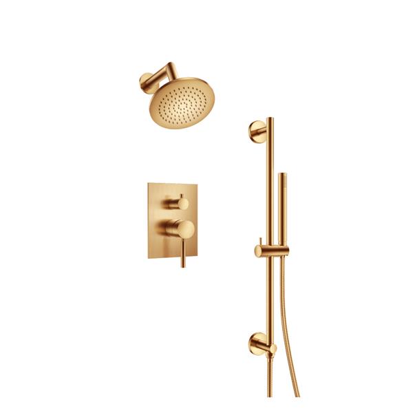 Isenberg - Two Output Shower Set With Shower Head, Hand Held And Slide Bar