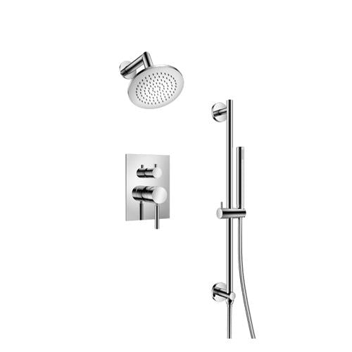 Isenberg - Two Output Shower Set With Shower Head, Hand Held And Slide Bar