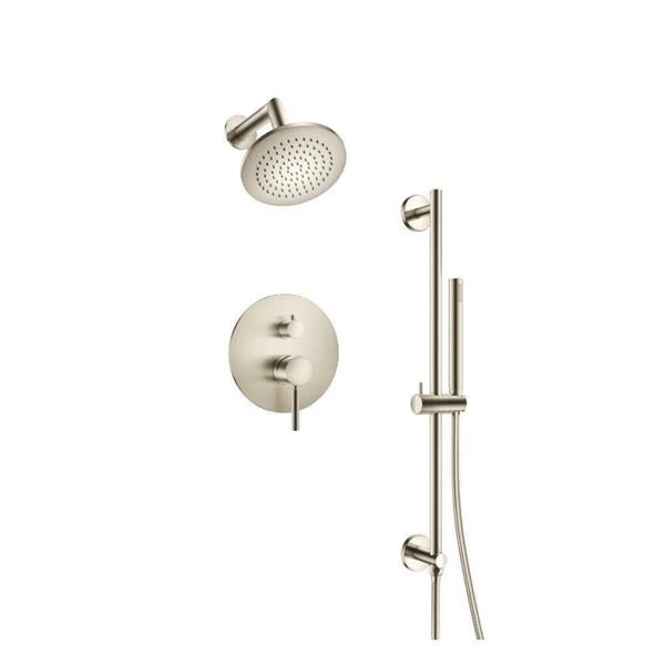 Flusso - Two Output Shower Set With Shower Head, Hand Held And Slide Bar