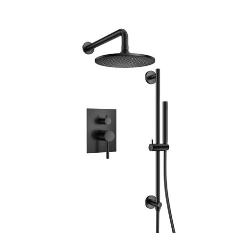 Flusso - Two Output Shower Set With Shower Head, Hand Held And Slide Bar