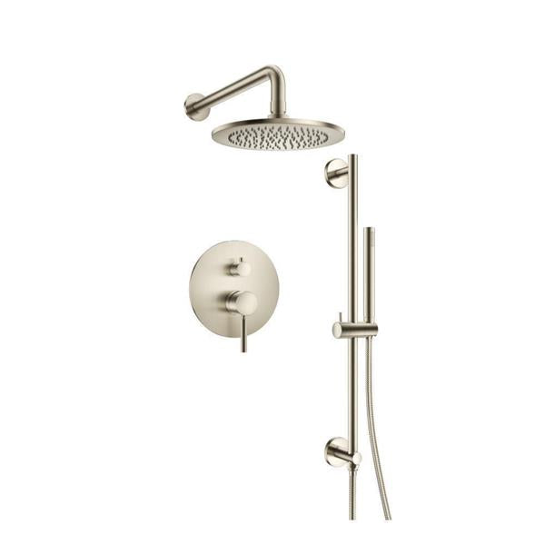 Flusso - Two Output Shower Set With Shower Head, Hand Held And Slide Bar