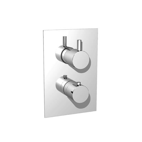 Flusso - 3/4 Inch Thermostatic Valve & Trim - 3 Output